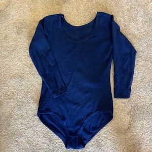 👀 4 /$25 Ladies Large Long sleeve Bodysuit Navy